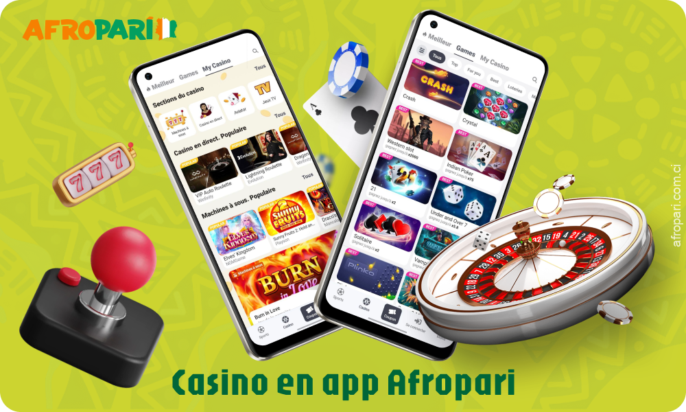 L'application mobile Afropari pour Android propose plus de 8300 jeux de casino en argent réel et en mode démo