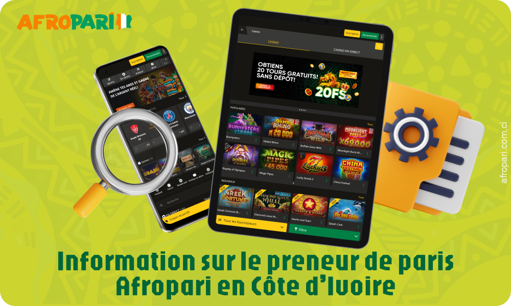 Le bookmaker AfroPari propose des paris, des jeux de casino exclusifs, des bonus lucratifs et des paiements pratiques en Côte d'Ivoire