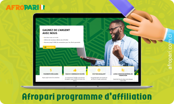 Le programme d'affiliation d'AfroPari permet aux joueurs de Côte d'Ivoire de gagner des revenus passifs